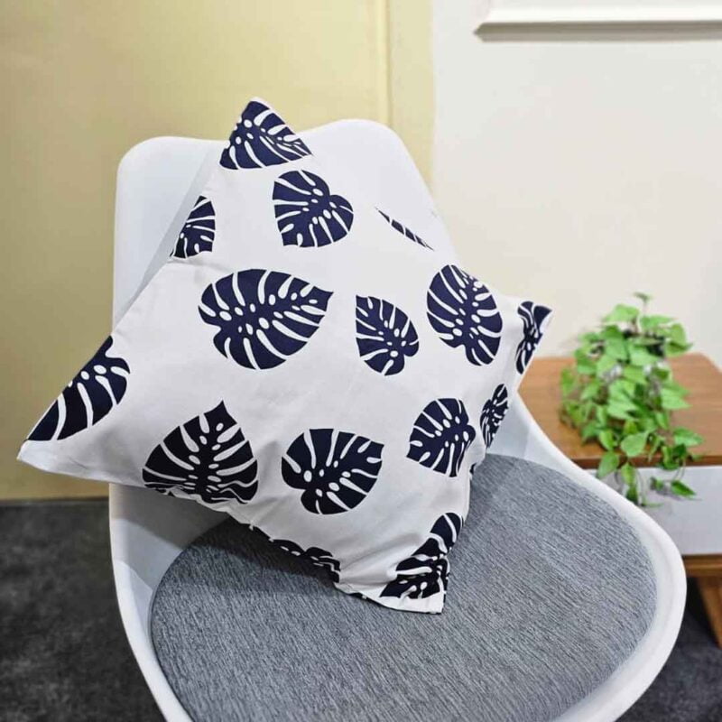 Midnight Monstera Cushion Cover -16x16