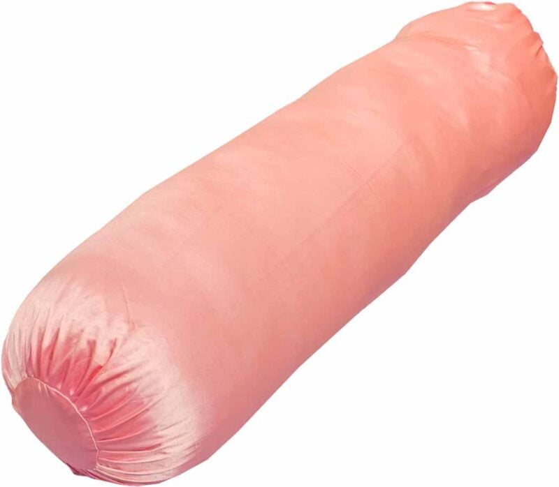 Bubblegum/Dark Pink Satin Bolster Covers-30x40 inches