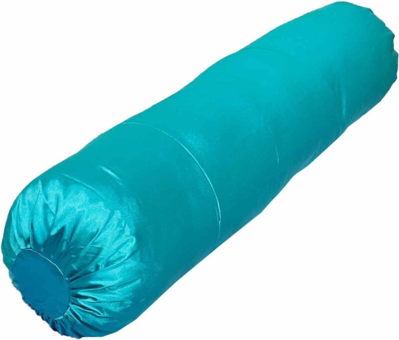 Turquoise Satin Bolster Covers-30x40 inches