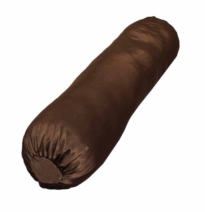 Brown Satin Bolster Covers-30x40 inches