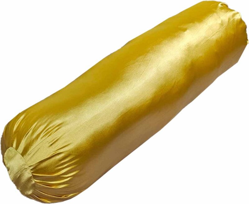 Gold Satin Bolster Covers-30x40 inches