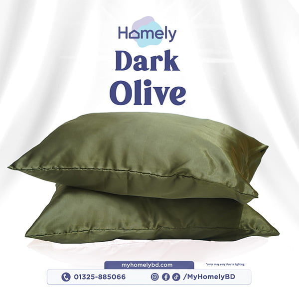 Dark Olive Satin Pc-18x26 inches