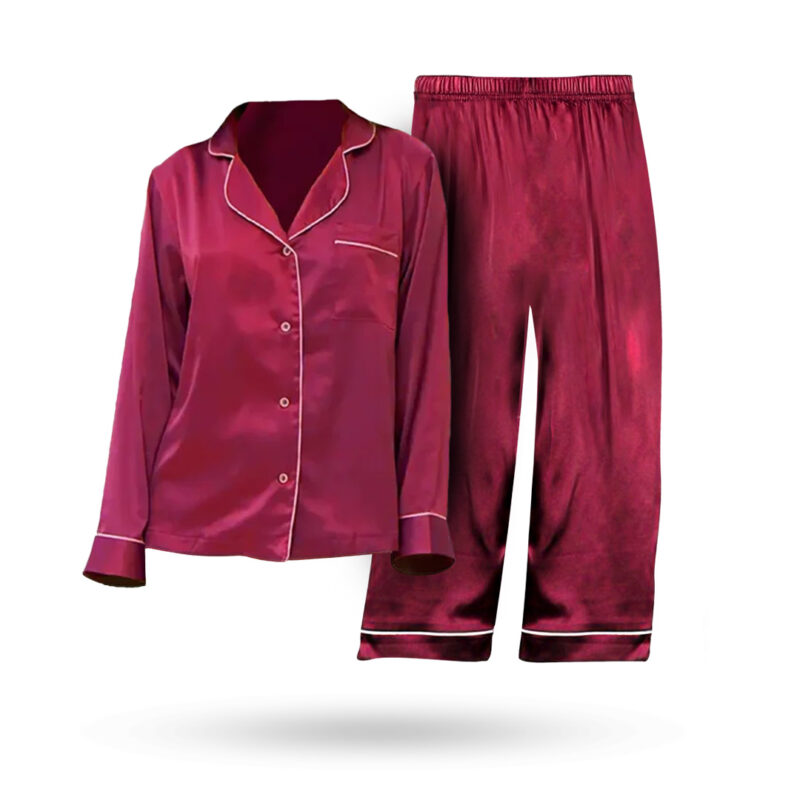 Maroon PJ Nightwear-XS