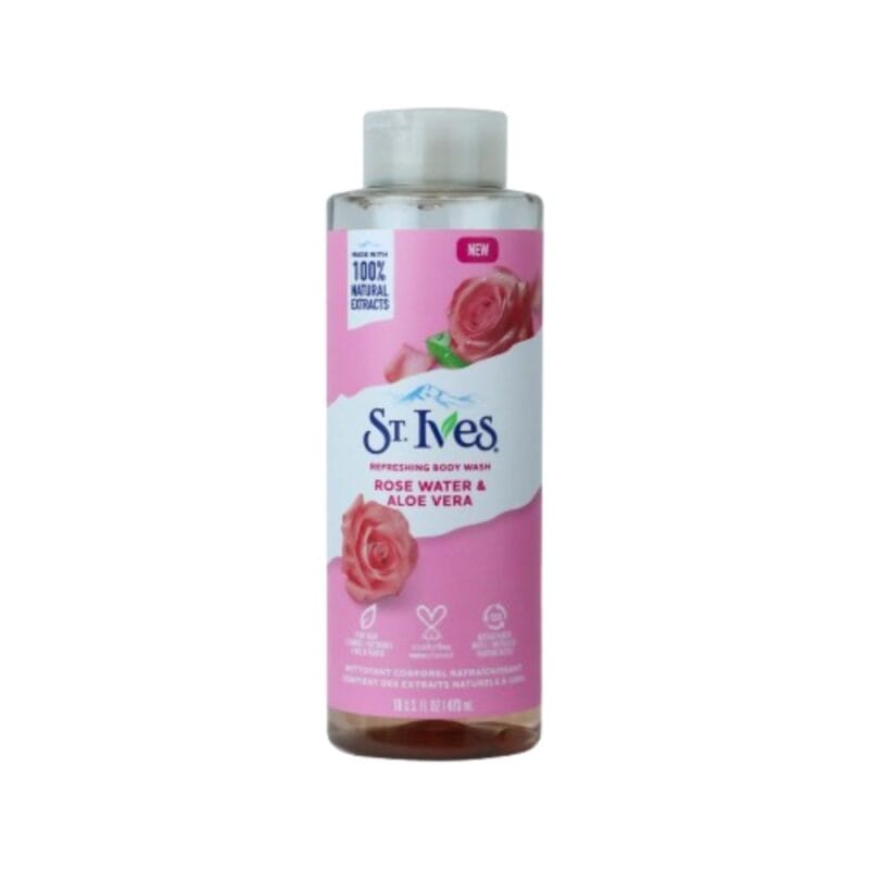 St. Ives Refreshing Body Wash Rose Water And Aloe Vera- 473ml