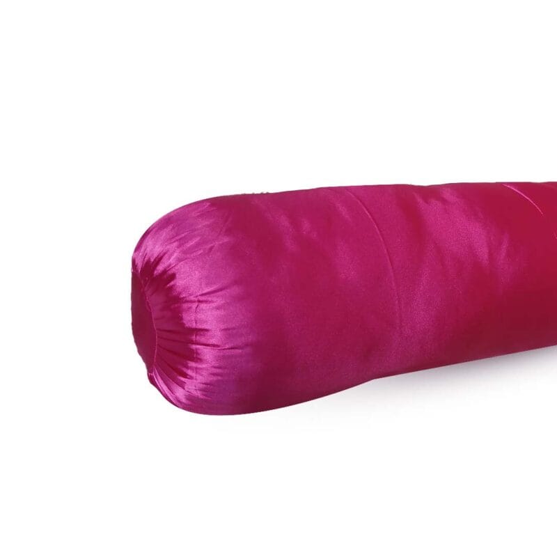 Hot Pink Satin Satin Bolster Covers-30x40 inches