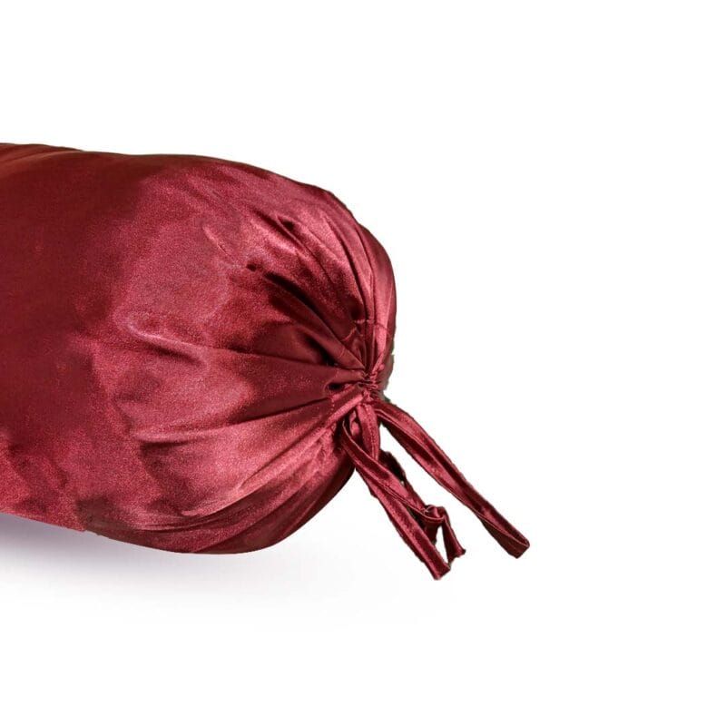 Maroon Satin Bolster Covers-30x40 inches - Image 2