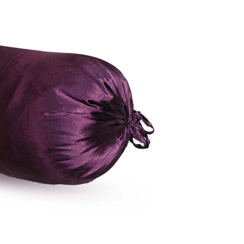 Dark Violet Satin Bolster Covers-30x40 inches - Image 2