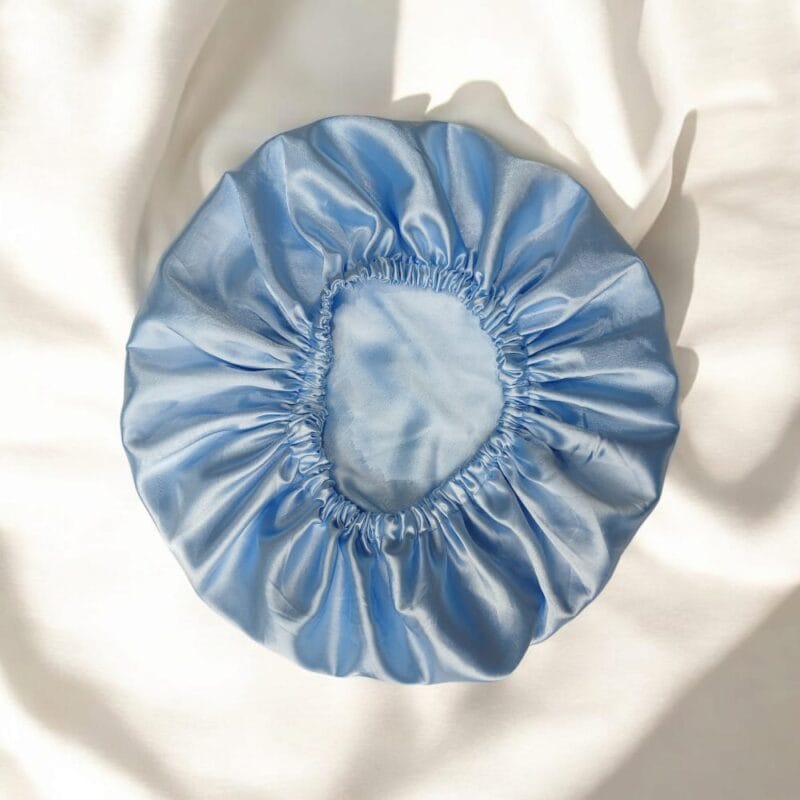 Sky Blue Satin Hair Bonnet