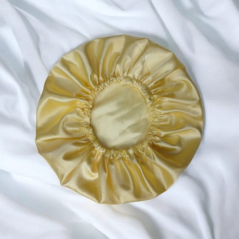 Yellow Satin Hair Bonnet