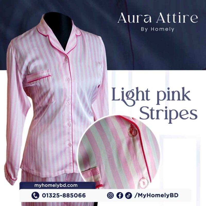 Light Pink Stripes PJ Nightwear